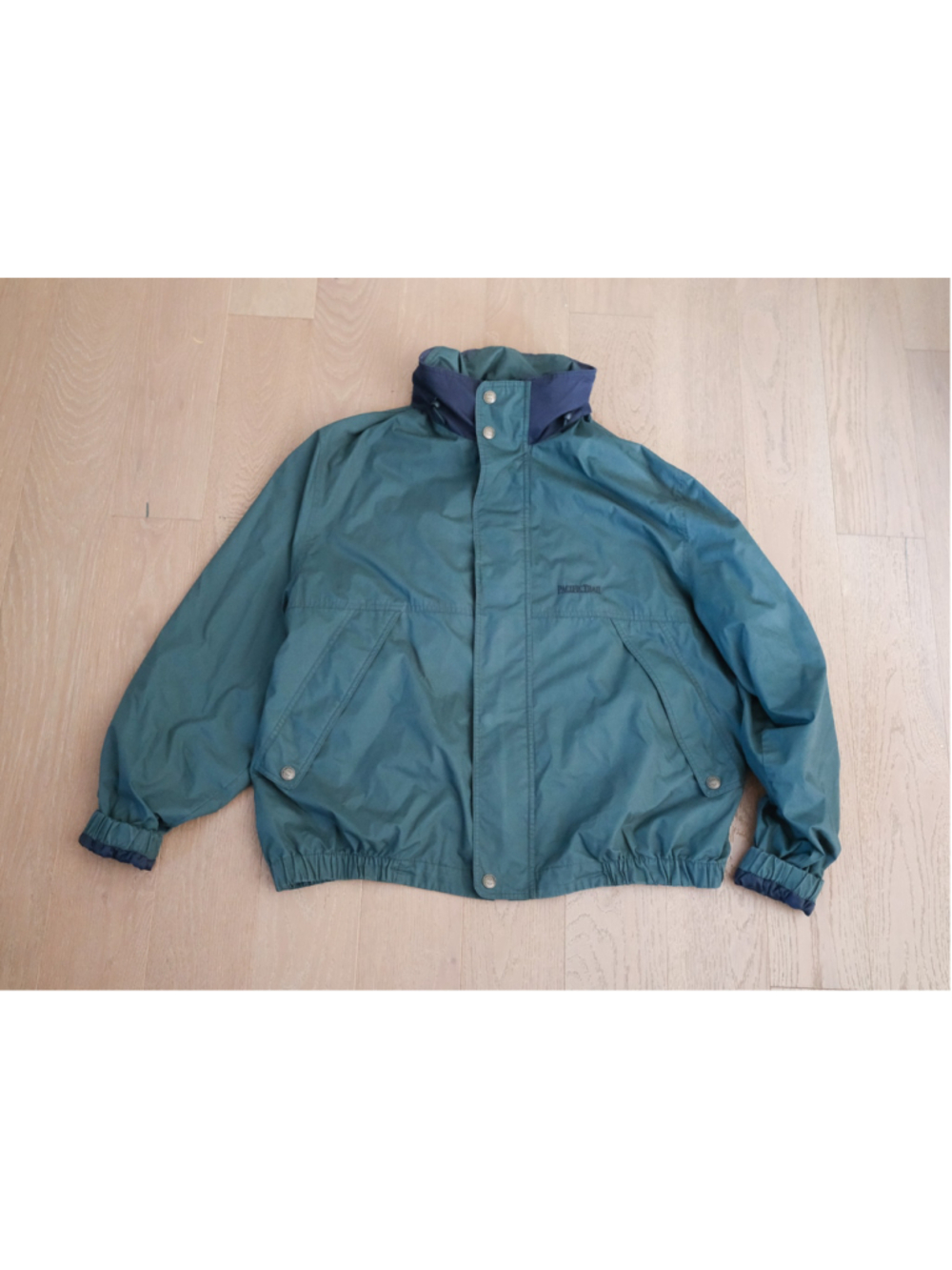 Vintage 90s Y2k Pacific Trail Colorblock Outdoor Jacket Green Navy XXL Hooded